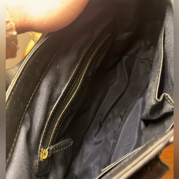 Brooks Brothers Black Leather Shoulder Bag - Picture 8 of 9